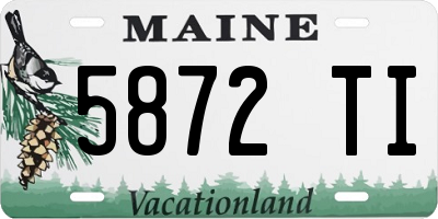 ME license plate 5872TI