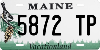 ME license plate 5872TP