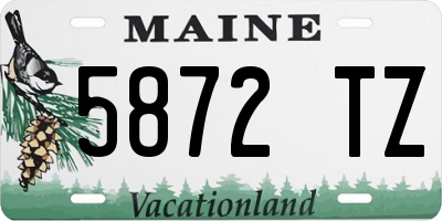 ME license plate 5872TZ