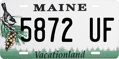 ME license plate 5872UF