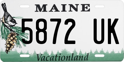 ME license plate 5872UK