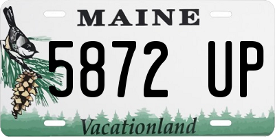ME license plate 5872UP