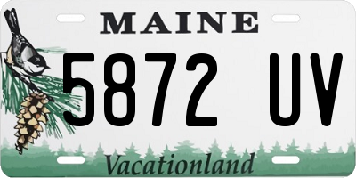 ME license plate 5872UV