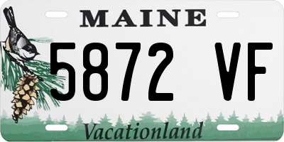 ME license plate 5872VF