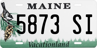 ME license plate 5873SI