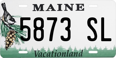 ME license plate 5873SL
