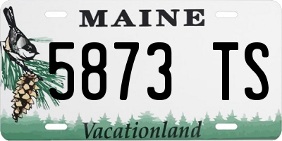 ME license plate 5873TS