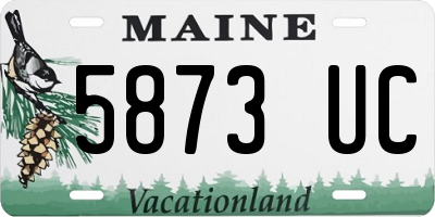 ME license plate 5873UC