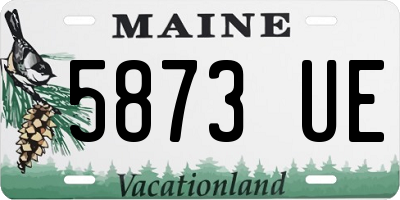 ME license plate 5873UE