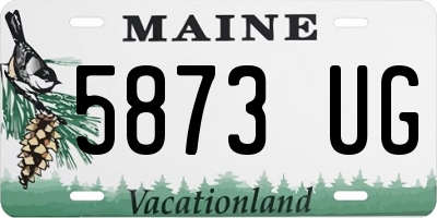 ME license plate 5873UG
