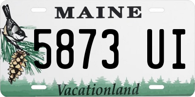 ME license plate 5873UI