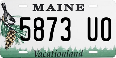 ME license plate 5873UO