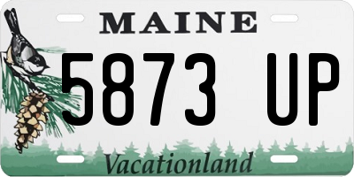 ME license plate 5873UP