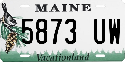 ME license plate 5873UW