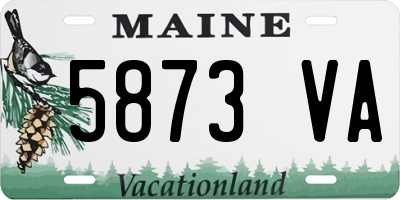 ME license plate 5873VA
