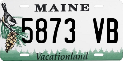 ME license plate 5873VB