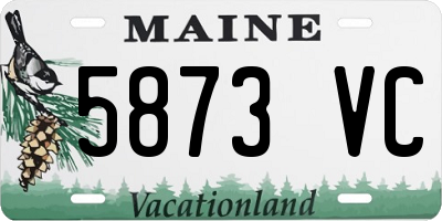 ME license plate 5873VC