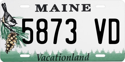 ME license plate 5873VD