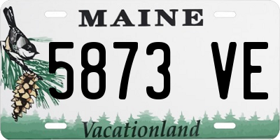 ME license plate 5873VE