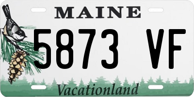 ME license plate 5873VF