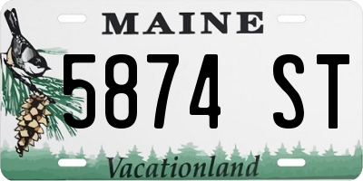 ME license plate 5874ST