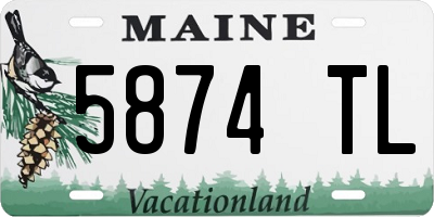 ME license plate 5874TL