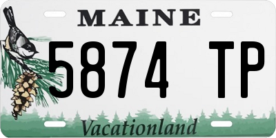 ME license plate 5874TP