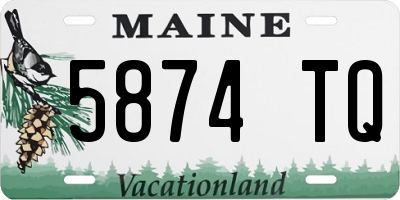 ME license plate 5874TQ