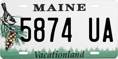 ME license plate 5874UA