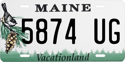 ME license plate 5874UG