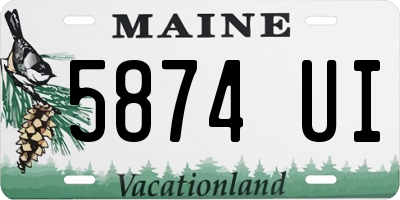 ME license plate 5874UI