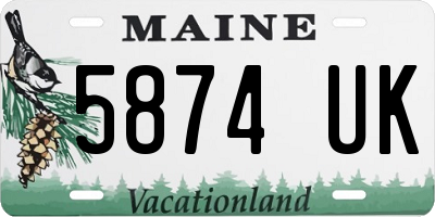 ME license plate 5874UK