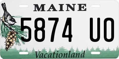 ME license plate 5874UO