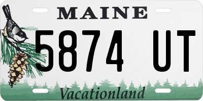 ME license plate 5874UT