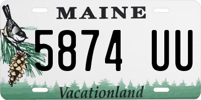 ME license plate 5874UU
