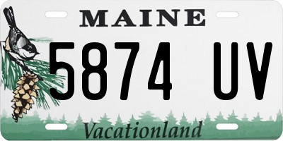 ME license plate 5874UV