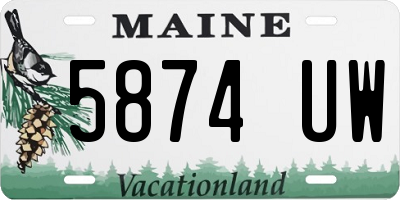 ME license plate 5874UW