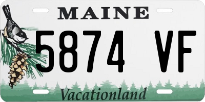 ME license plate 5874VF