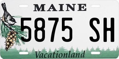 ME license plate 5875SH
