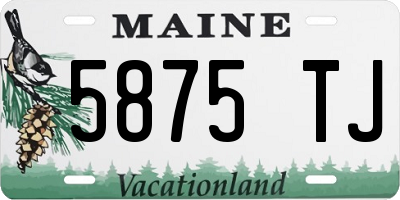 ME license plate 5875TJ