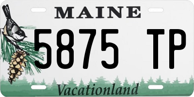 ME license plate 5875TP