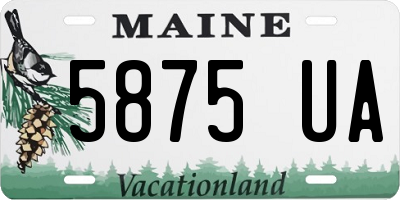 ME license plate 5875UA