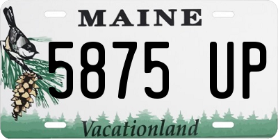 ME license plate 5875UP