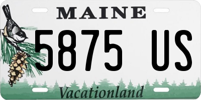 ME license plate 5875US