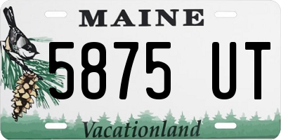 ME license plate 5875UT