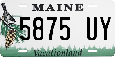 ME license plate 5875UY