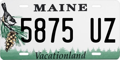 ME license plate 5875UZ