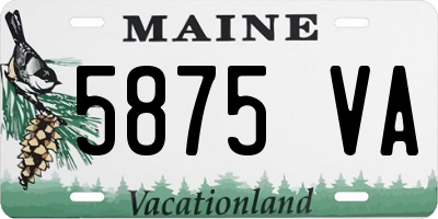 ME license plate 5875VA