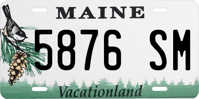 ME license plate 5876SM