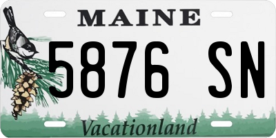 ME license plate 5876SN